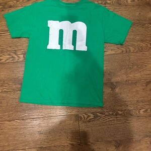 Halloween Costume- Green M&M shirt